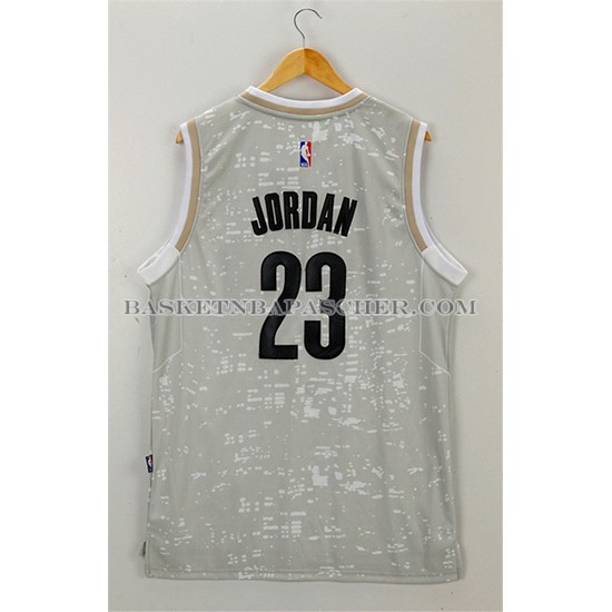 Maillot Lumieres de la ville Chicago Bulls Jordan Gris